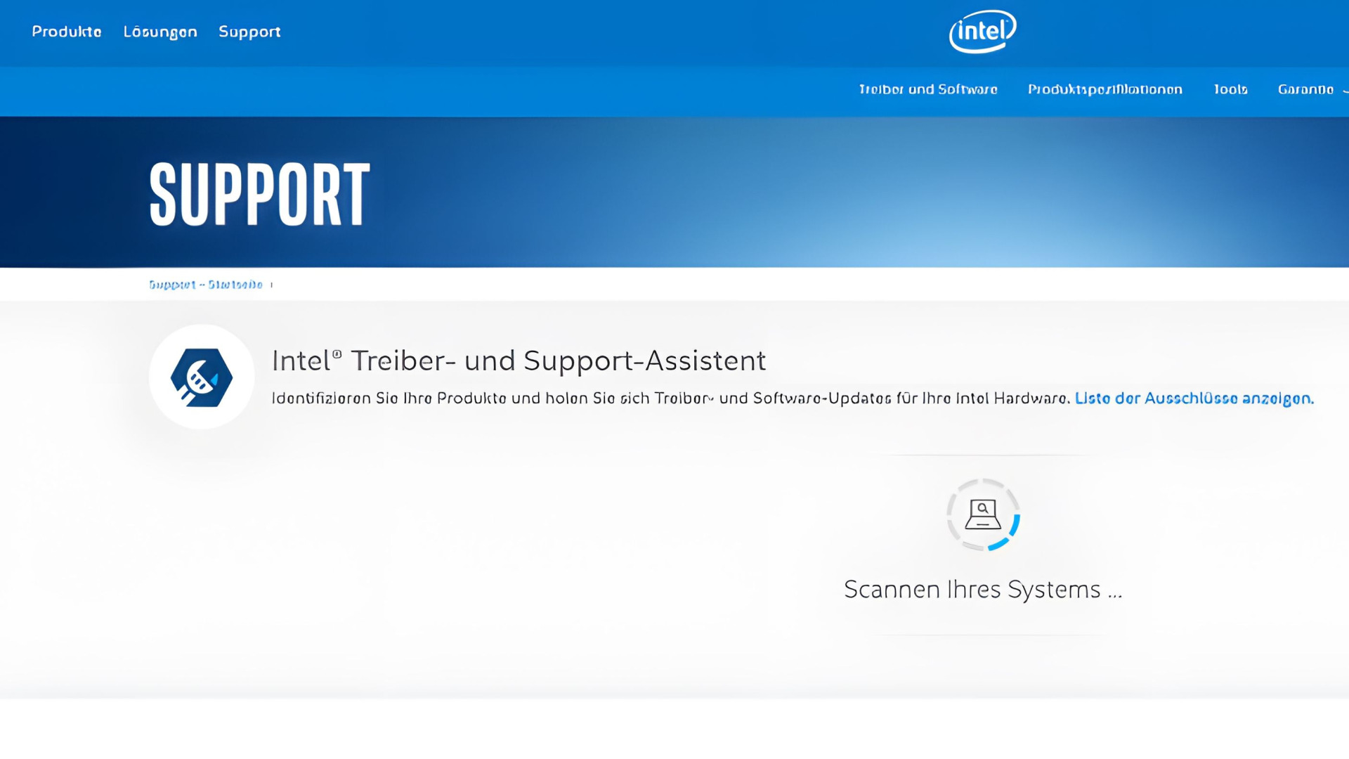 Intel Treiber- und Support-Assistent Download