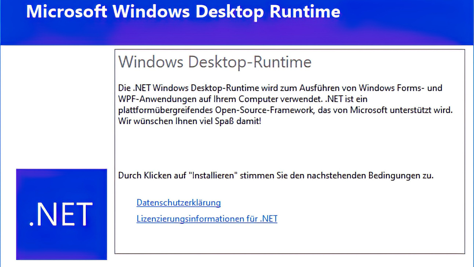 .NET Runtime Download – Laufzeitumgebung für .NET-Tools