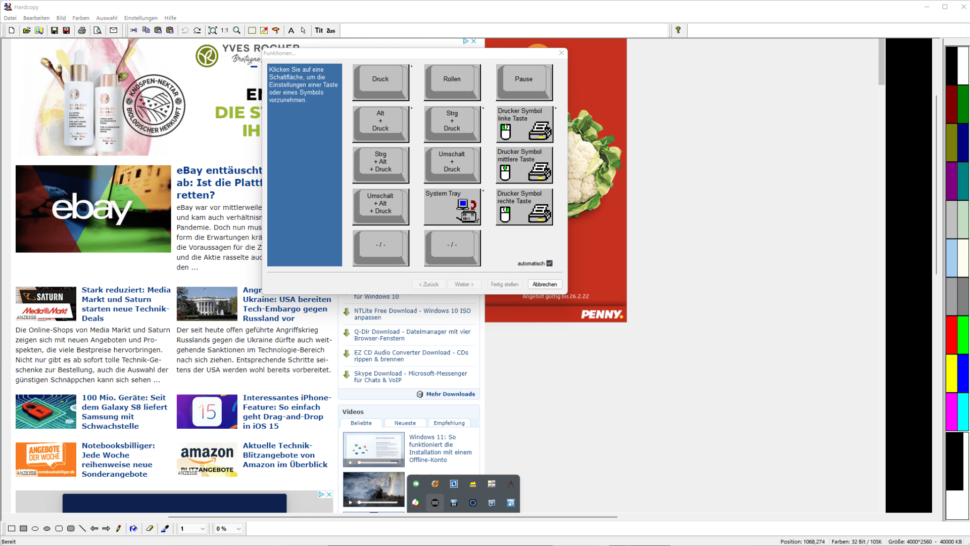 Hardcopy Download – Gratis Screenshot-Tool mit Editor